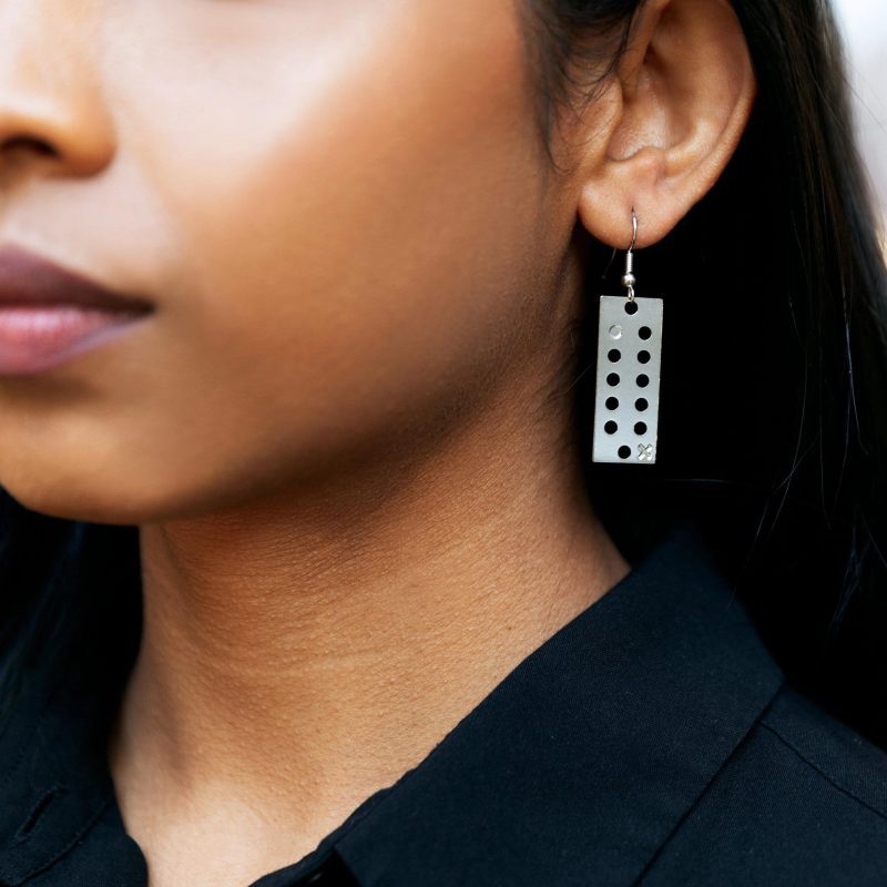 Ada Lovelace Earrings on model