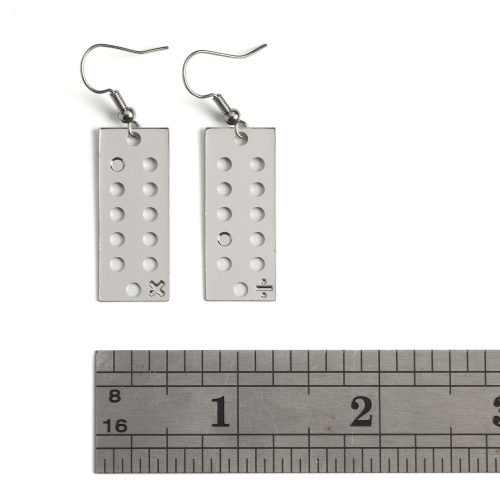 Ada Lovelace Earrings with ruler