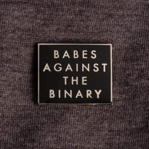 Babes Against the Binary on cloth cropped