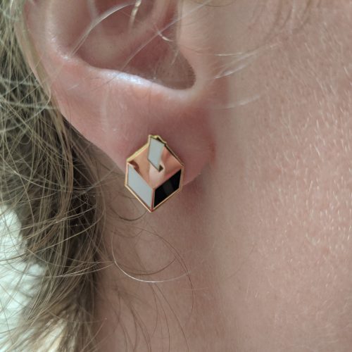 BallotBoxStud black Earrings KateGroot katesearringstoday 2