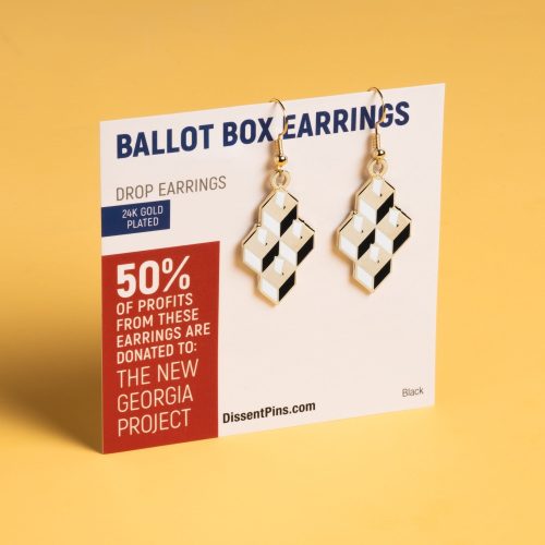 Ballot Box Drop Earrings black on card 4e10588b a380 42c1 be05 837638bf411d