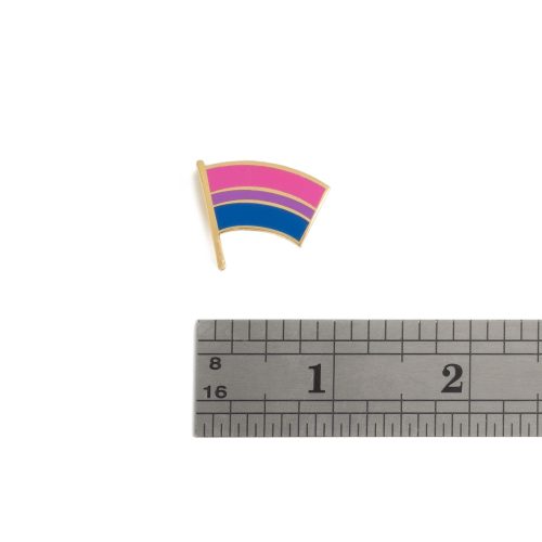 Bisexual Pride Flag pin with ruler