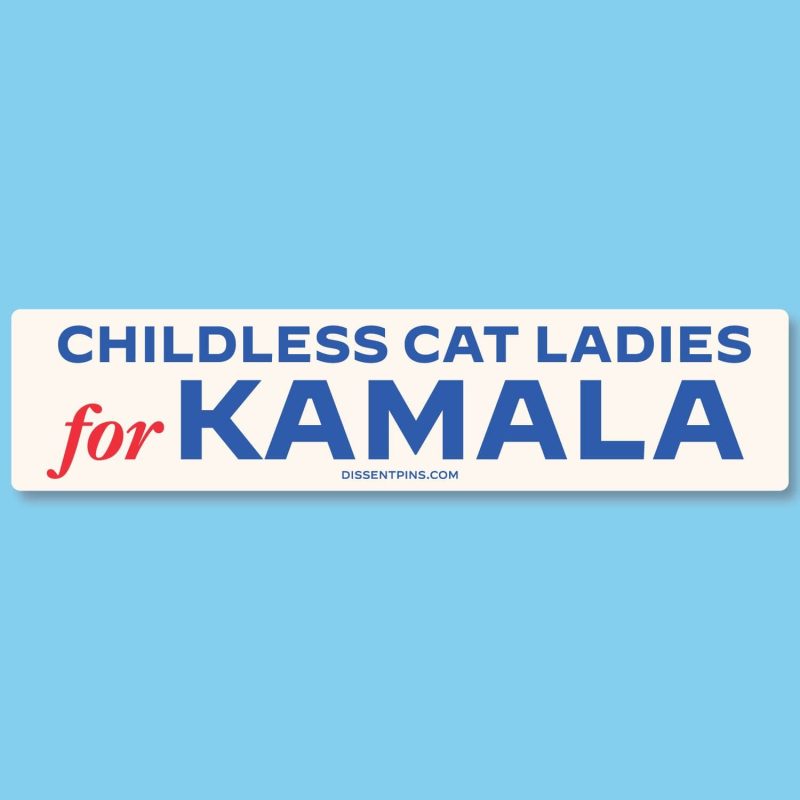 Childless Cat Ladies Bumpersticker mock ups