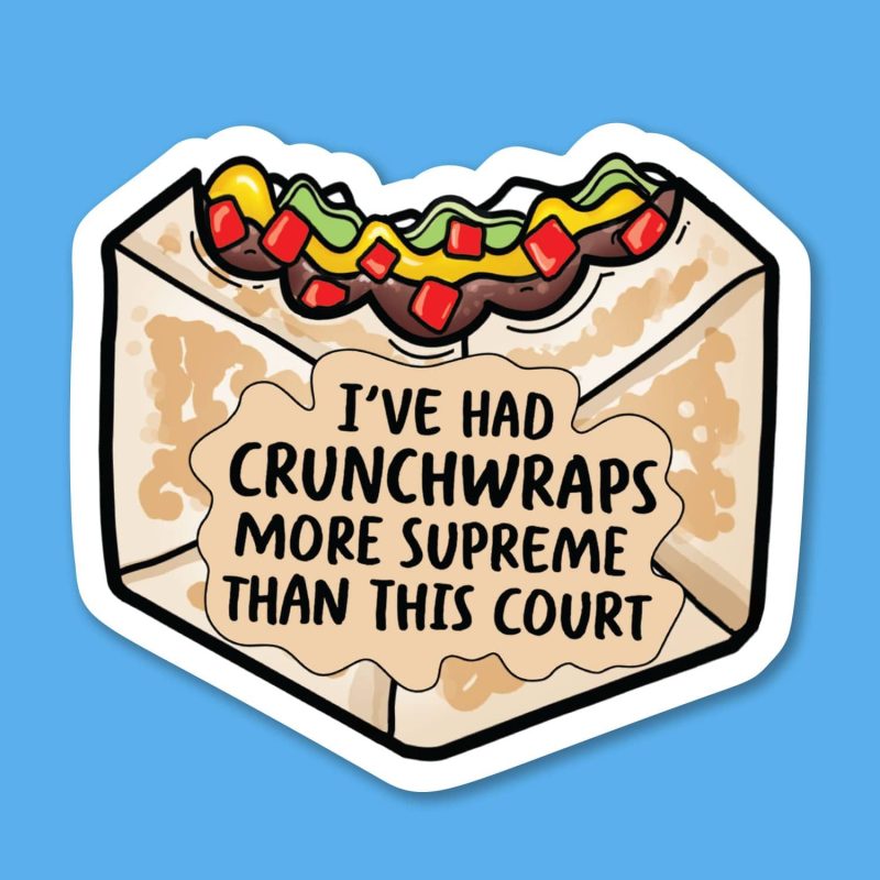 Crunchwrap Sticker Mock up on blue 2ac482ef 53cc 4e02 8103 4f33f7a8fde7