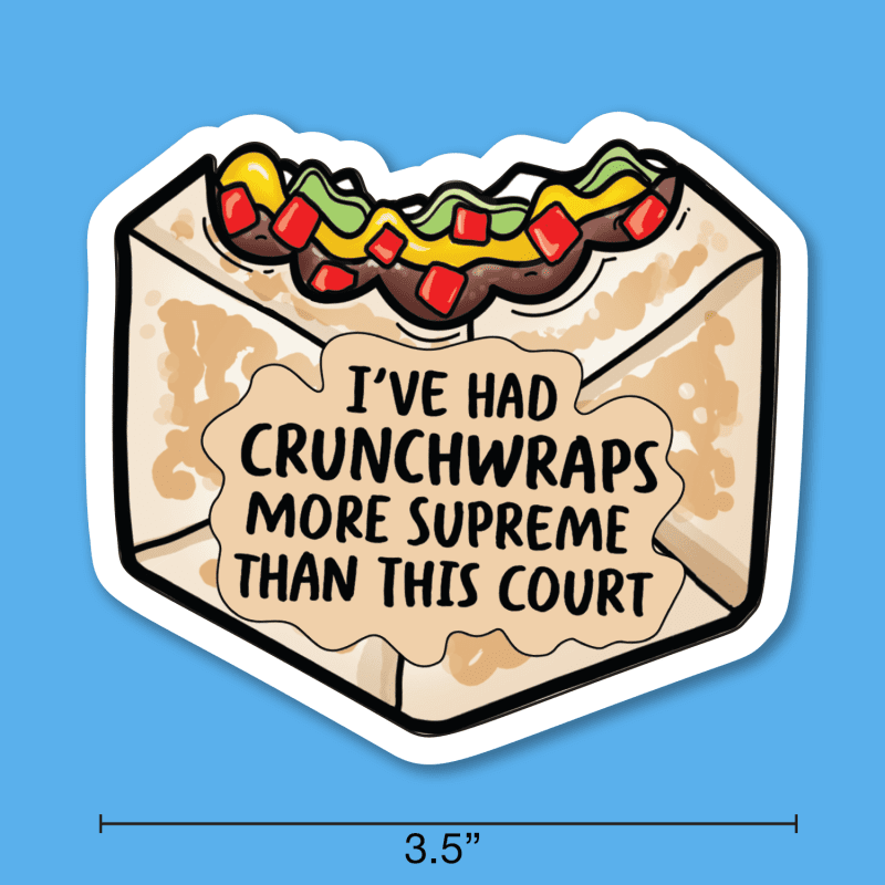 Crunchwrap Sticker Mock upwithmeasure