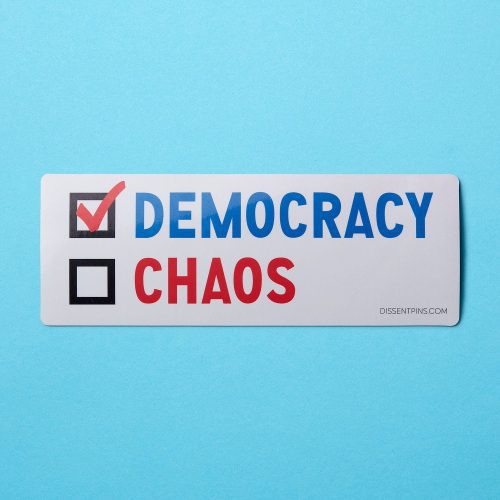 DemocracyvsChaosCarMagnetonblue1500x1500