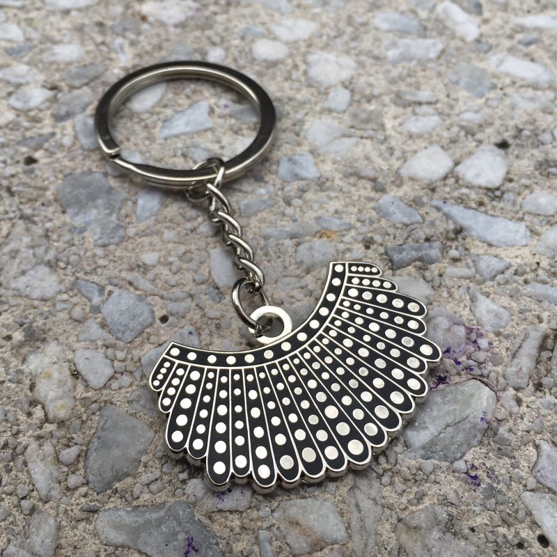 Dissent Collar Keychain on gravel