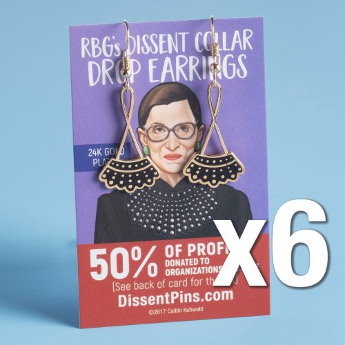 Dissent Collar drop earrings 24k x6