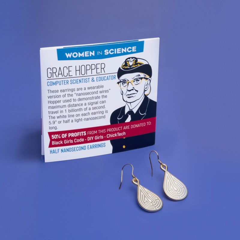 Half Nanosecond Earrings with card