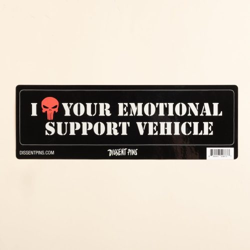 IheartYourEmotionalSupportVehicleBumperstickeronbackingonbeige1500x1500