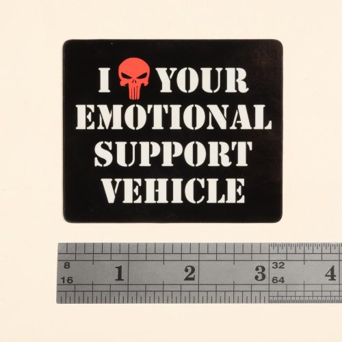 IheartYourEmotionalSupportVehiclesmallstickerwithruler1500x1500