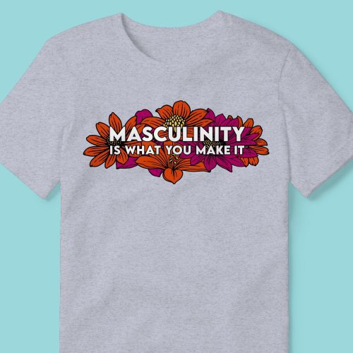 MasculinityT shirtFLATGraycloseup2000x2000