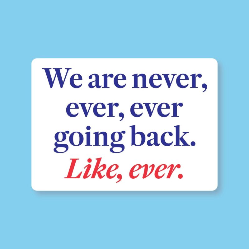 Never sticker mock ups