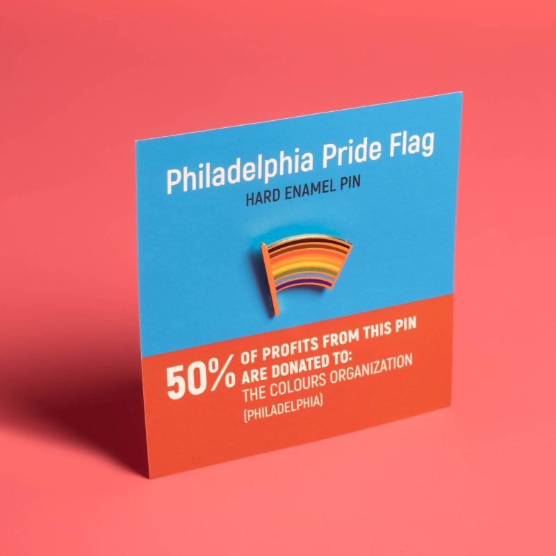 Philadelphia Pride Pin on card