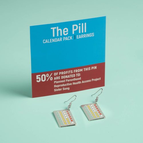 Pill Earrings with card