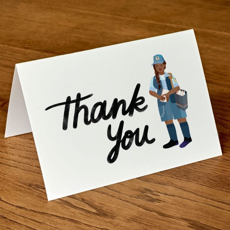 Postal Worker Thank You Card on