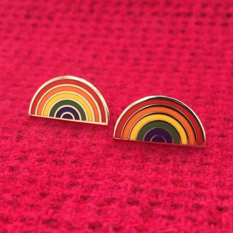 PrideEarrings Post oncloth