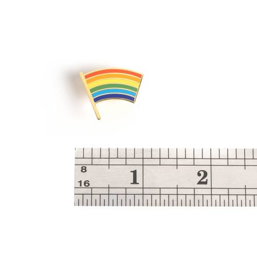 Pride Flag Pin with ruler