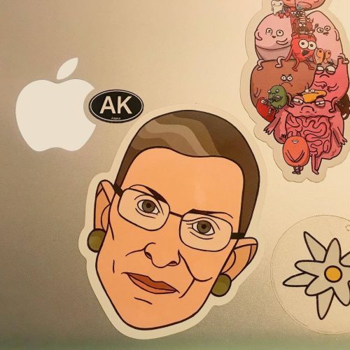 RBG Face Sticker co.hiker .girl