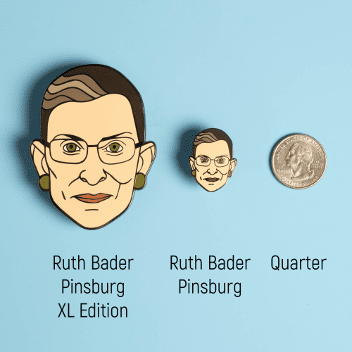 Ruth Bader Pinsburg XL Comparison with text