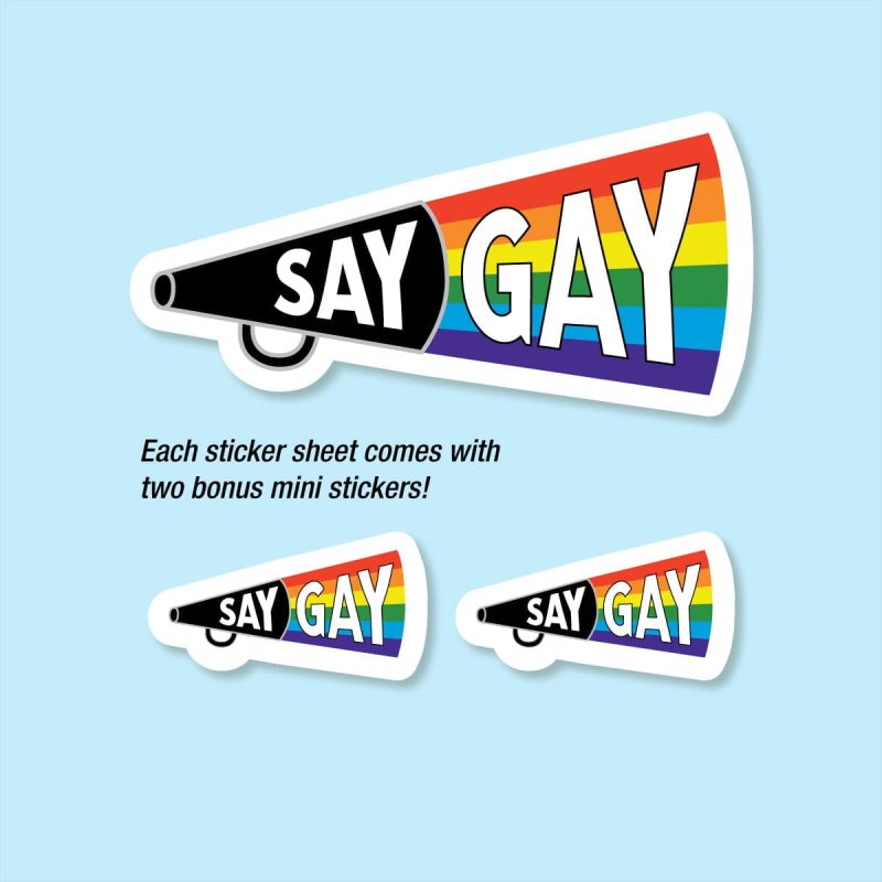 Say Gay Sticker mockup