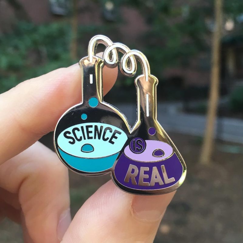 Science is Real flasks outdoors 2 cropped