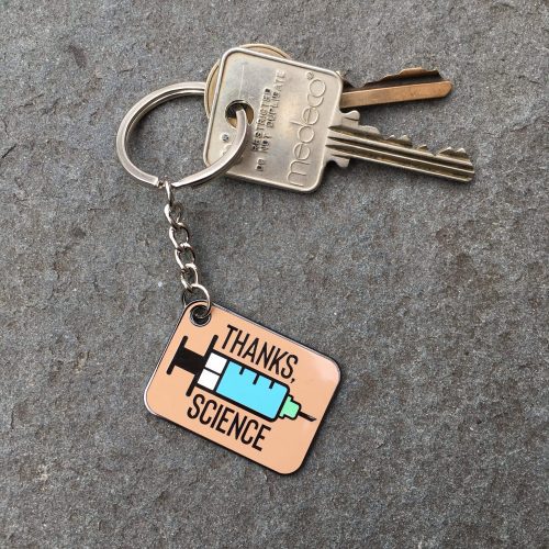 Thanks Science Keychain with keys