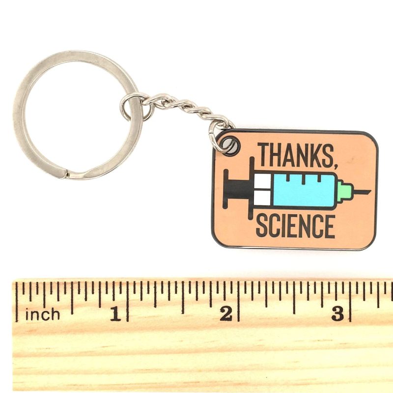 Thanks Science Keychain with ruler