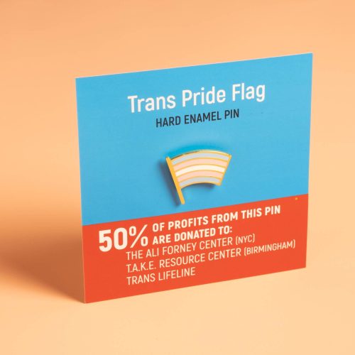 Trans Pride Flag Pin on card