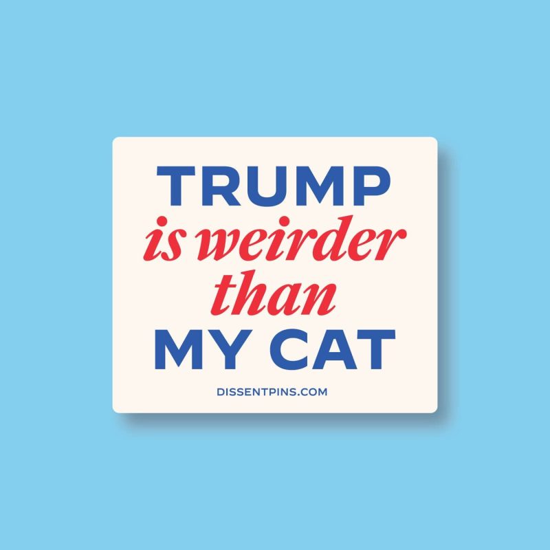 Trump is Weirder Sticker mock ups