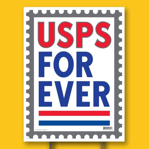 USPSForeverYardSignonyellow