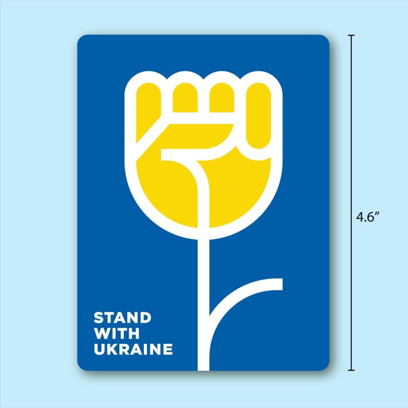 Ukraine Sticker C Mykola Kovalenko Flower Fist mockup 1500x1500 with measure 8699c7fa 916c 43f0 83ff c6e28dd701bf