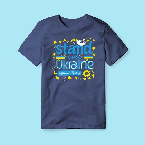 Ukraine T shirt A Lida Feday Stand With Ukraine Navy Blue FINAL1500x1500