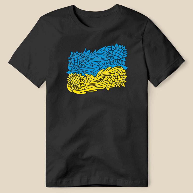 Ukraine T shirt D Flag VitaVika