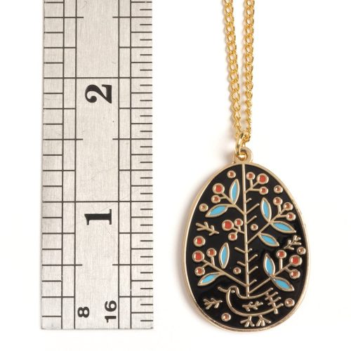 UkraineEggNecklace Flowers Goldwithruler