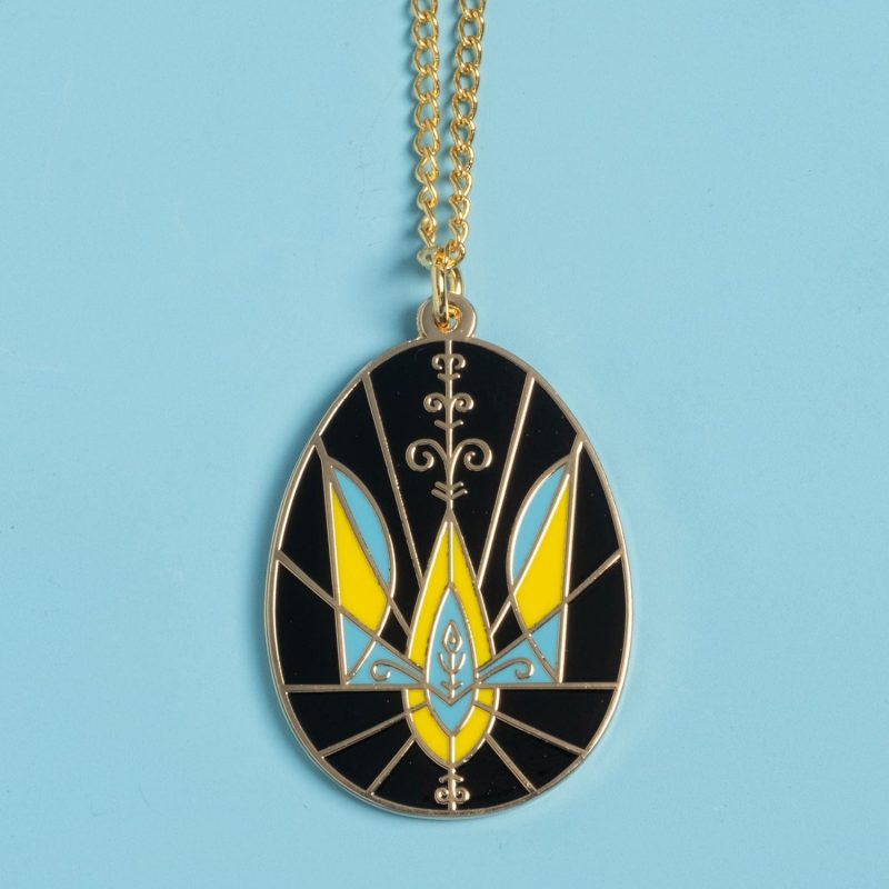 UkraineEggNecklace Trident Gold