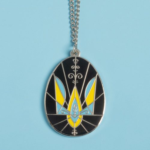 UkraineEggNecklace Trident silver