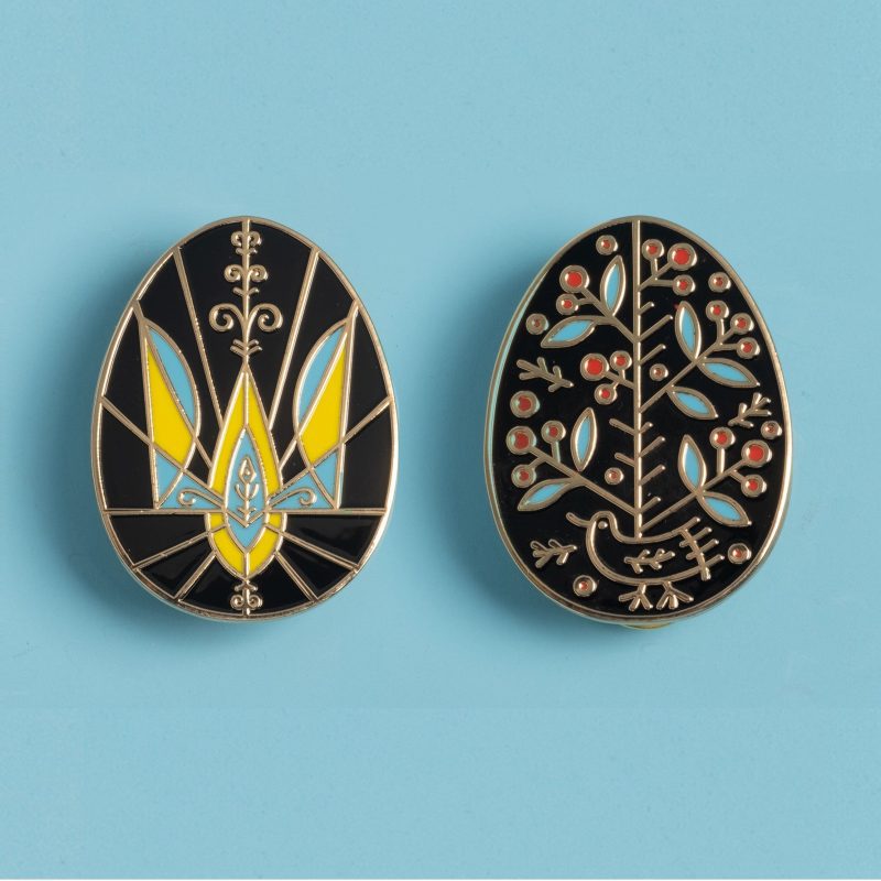 UkraineEggPin BothDesigns Gold