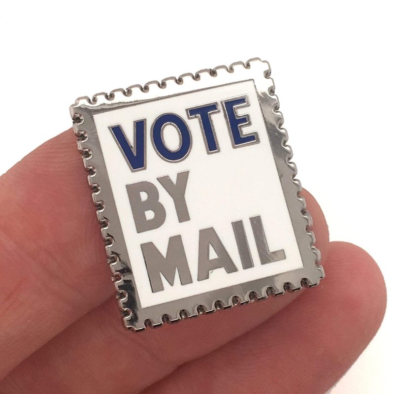 VoteByMailPin inhandonwhite