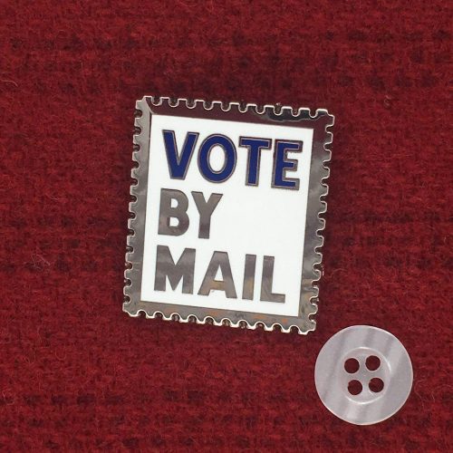 VoteByMailPin onclothwithbutton