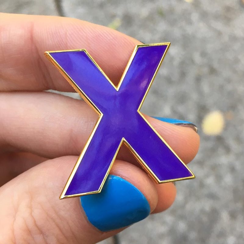 X Gender Pin