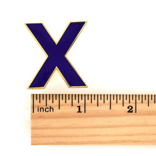 X Gender Pin with ruler